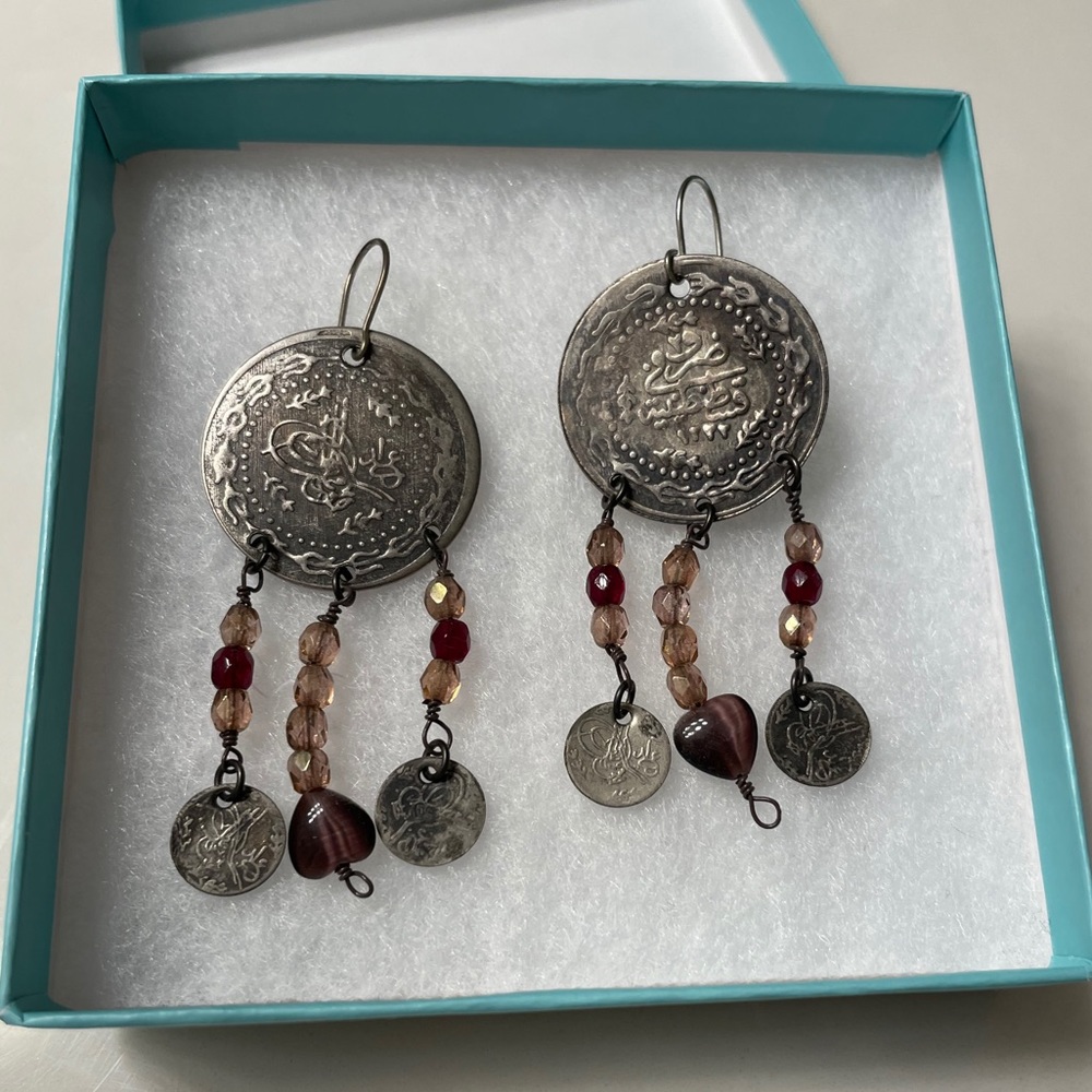 Coin dangle earrings